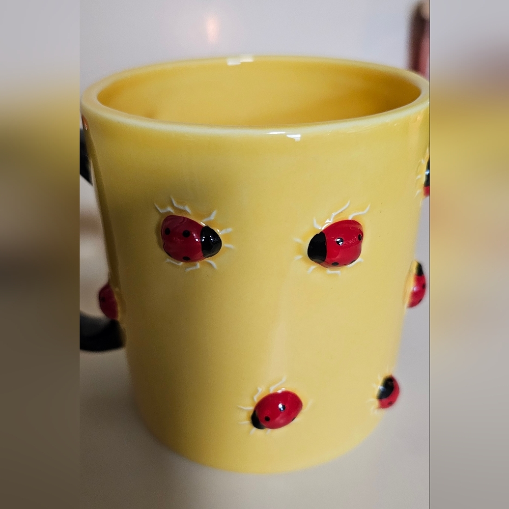 Department 56 Hand painted Lady Bug Bowl And Mug Set- New - Picture 2 of 10